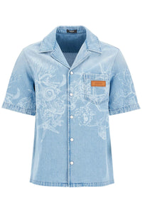 Versace barocco sea denim shirt