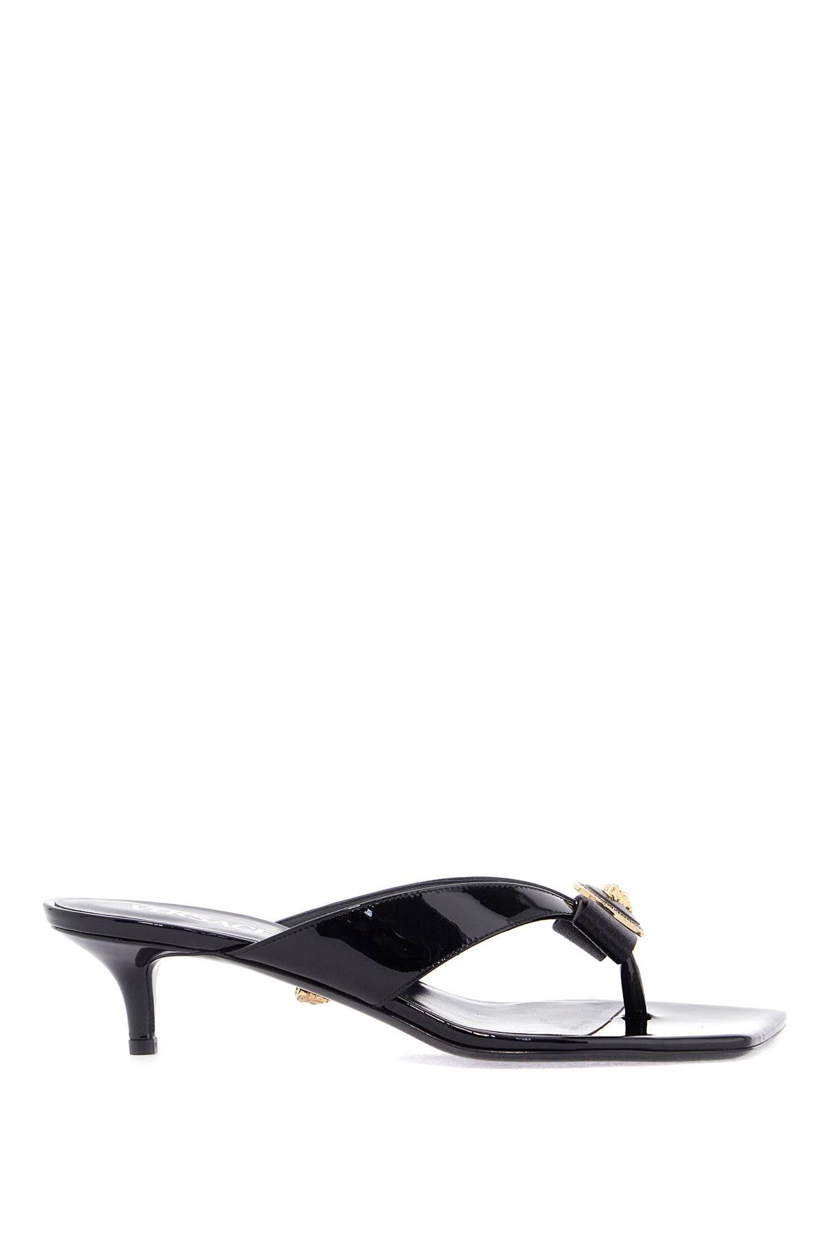 Versace gianni ribbon thong mules