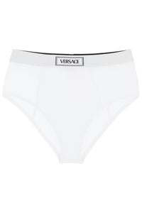 Versace ribbed briefs with '90s logo