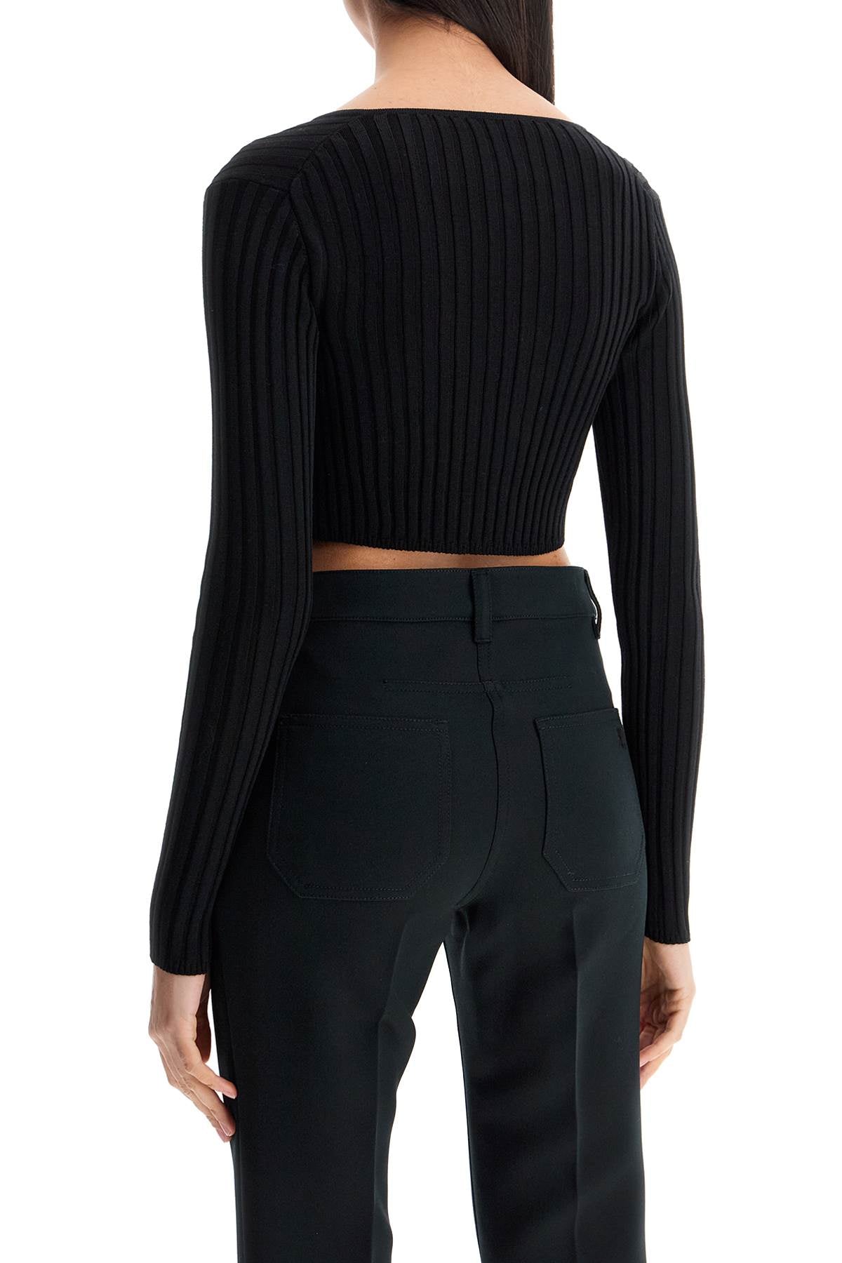 Versace "cropped safety pin cardigan