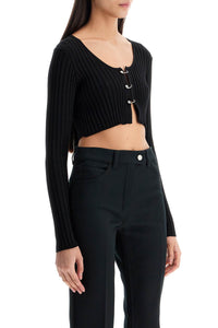 Versace "cropped safety pin cardigan