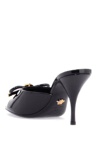 Versace "opera bow patent leather mules