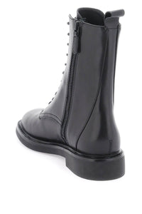 Tory Burch double t combat boots