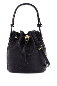 Tory Burch mini t monogram leather bucket bag