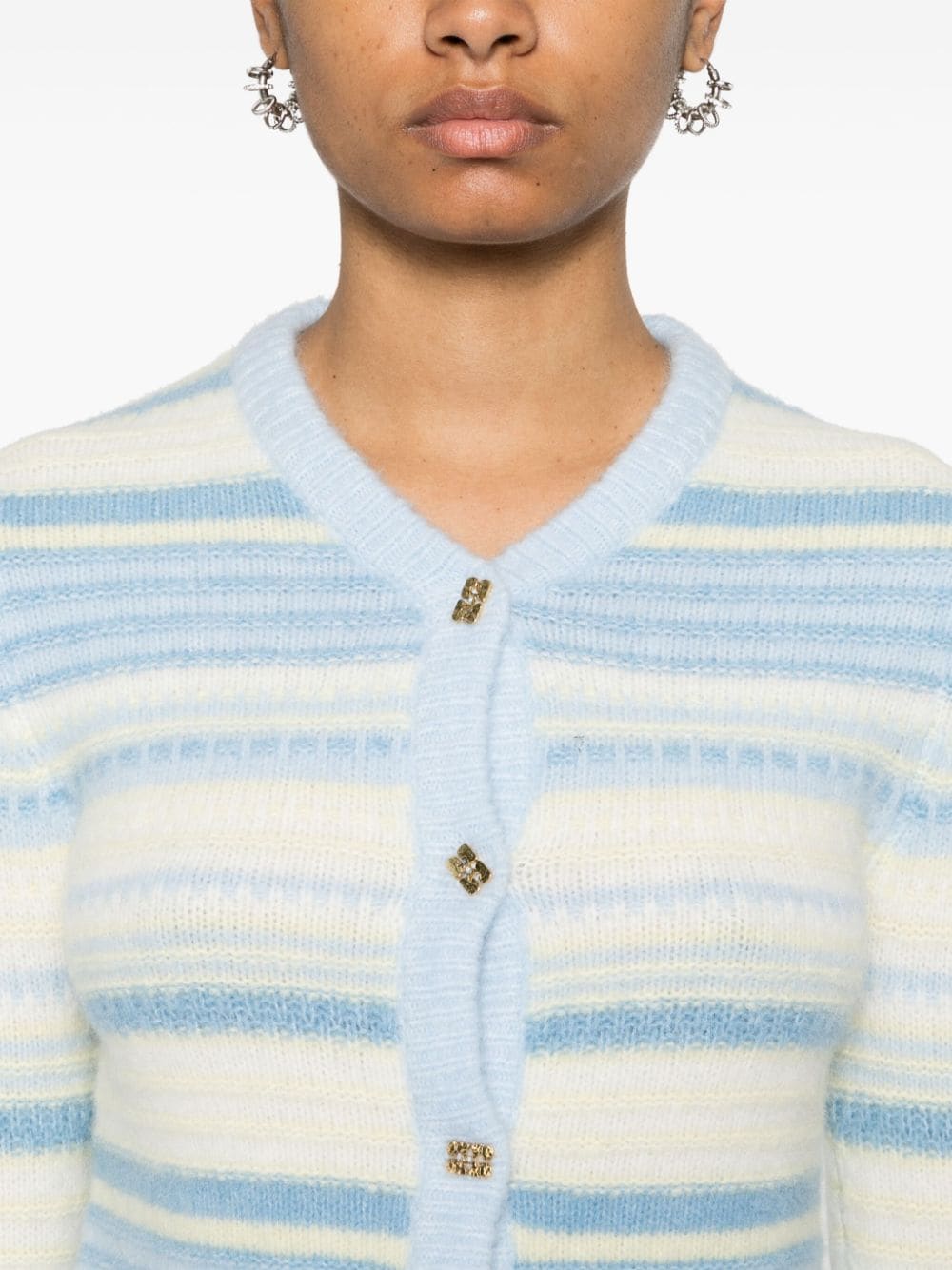 GANNI Sweaters Clear Blue