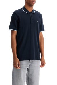 Boss parlay polo shirt with contrast trims