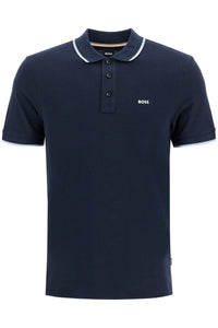 Boss parlay polo shirt with contrast trims