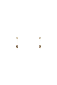 Alexander Mcqueen skull earrings with pavé and chain