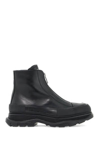 Alexander McQueen Black Zip Tread Slick boot