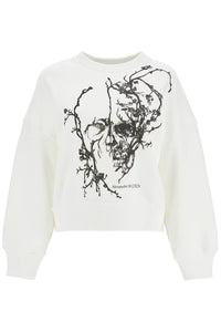 Alexander Mcqueen boxy cherry blossom skull sweat