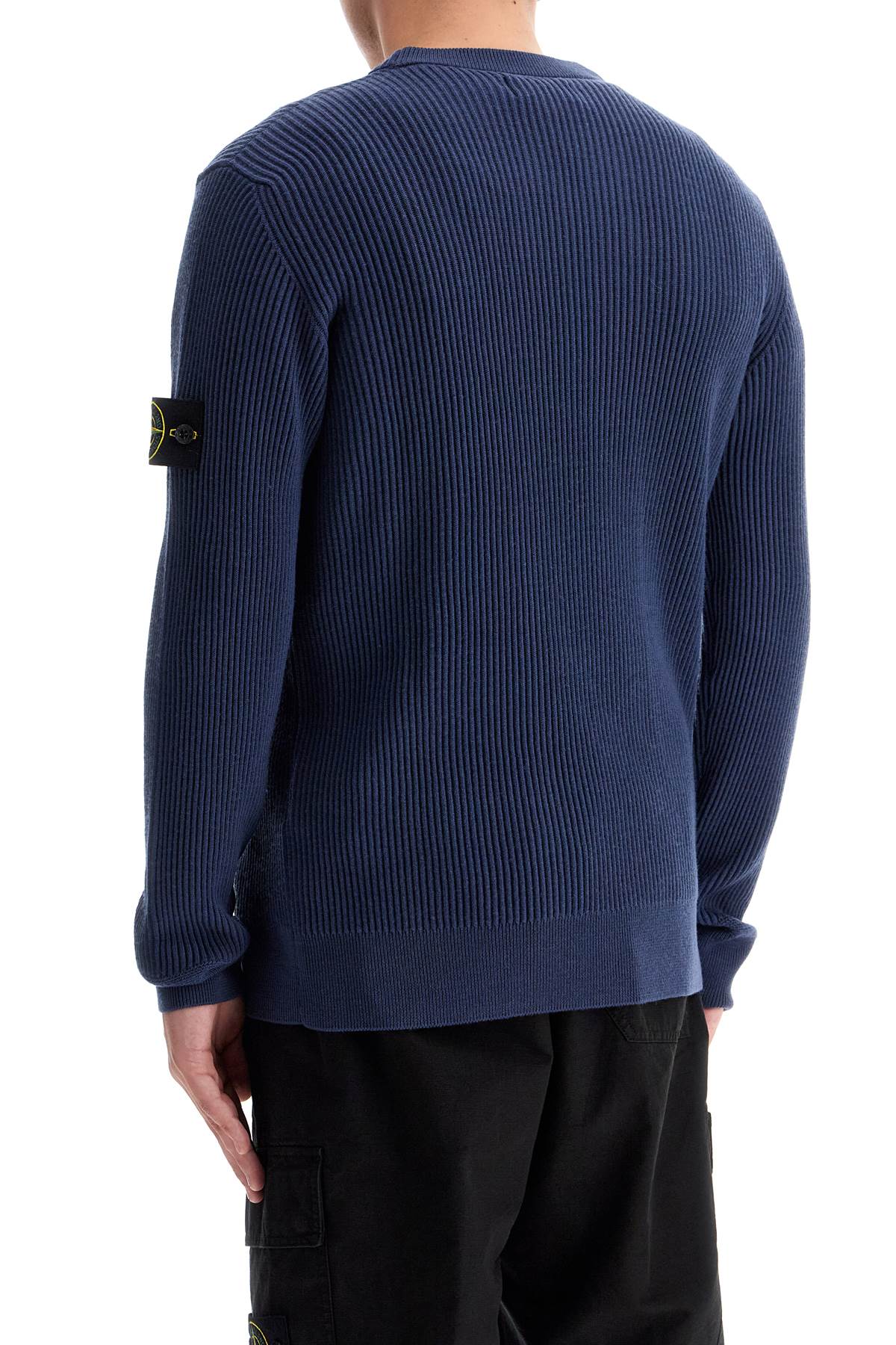 Stone Island ribbed wool crewneck sweater