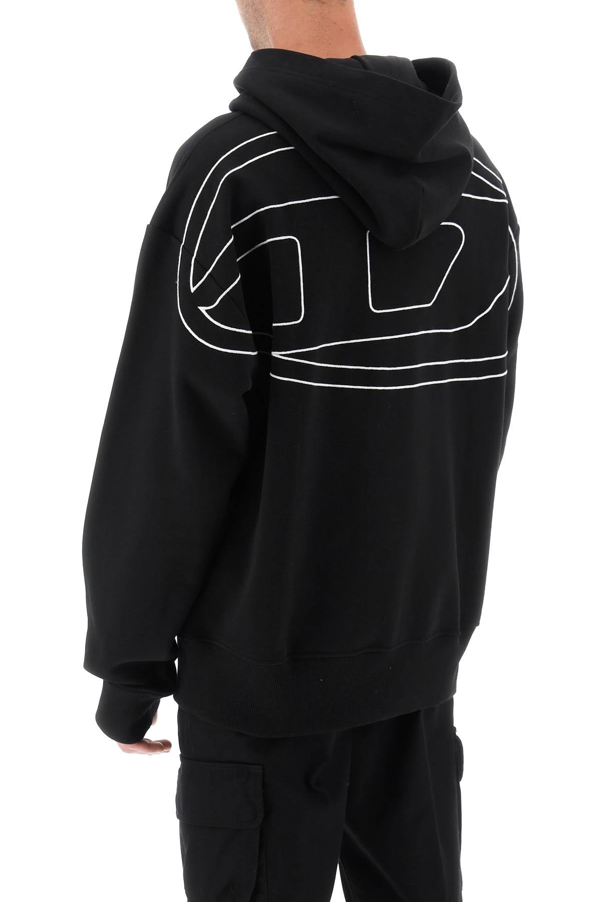 Diesel logo embroidered hoodie