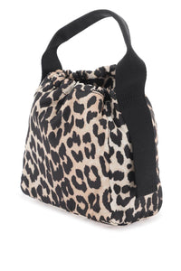 Ganni leopard tech handbag