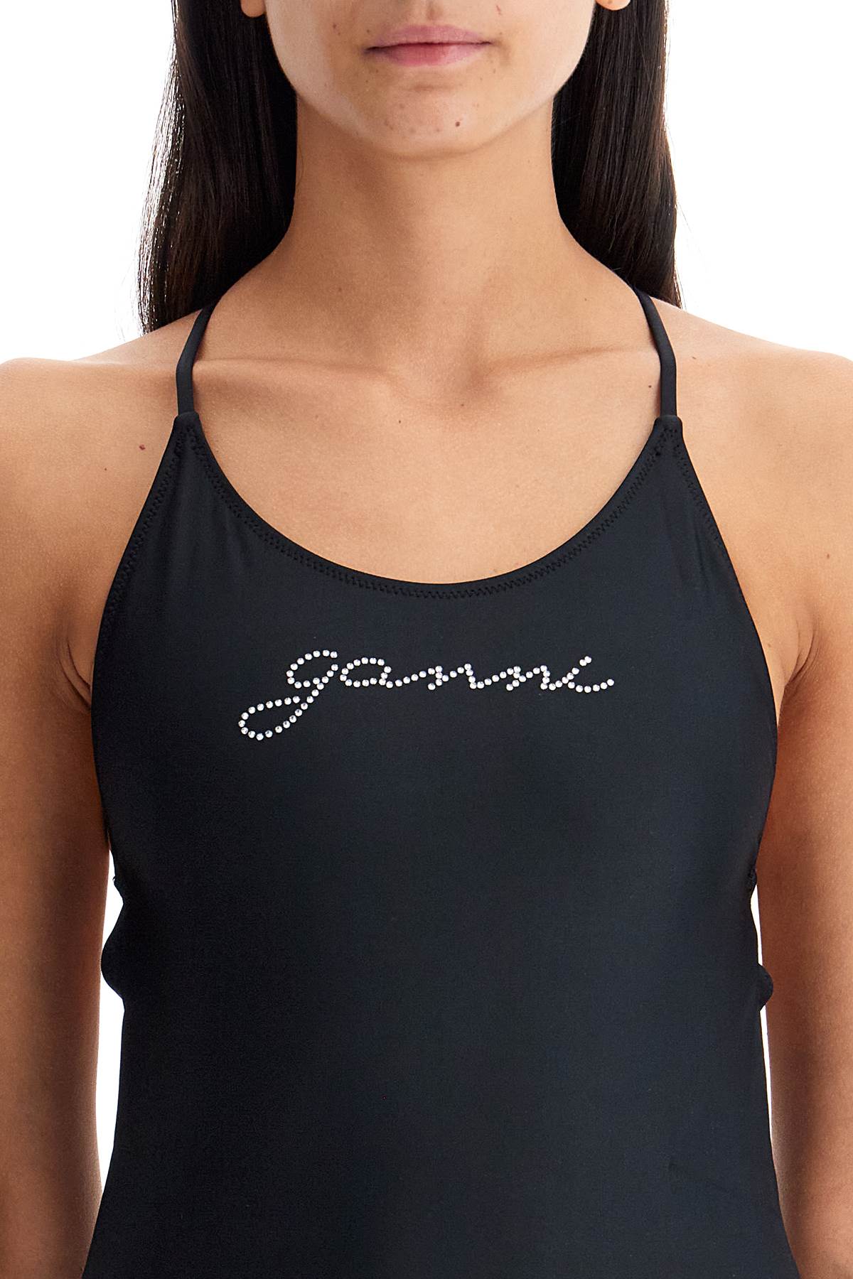 Ganni one-piece swimsuit with logo