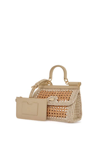 Dolce & Gabbana 'extended sicily handbag in straw and raff