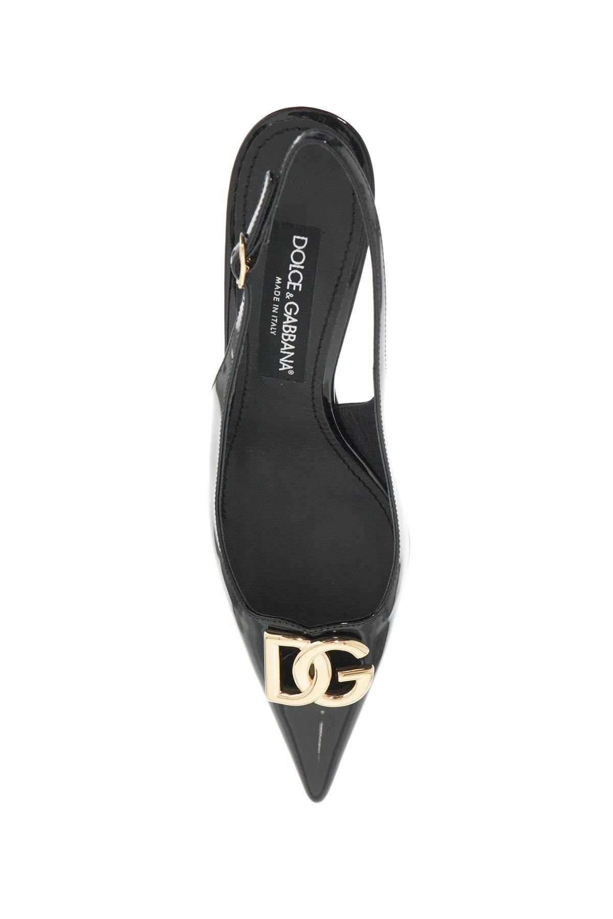 Dolce & Gabbana glossy leather slingback dé