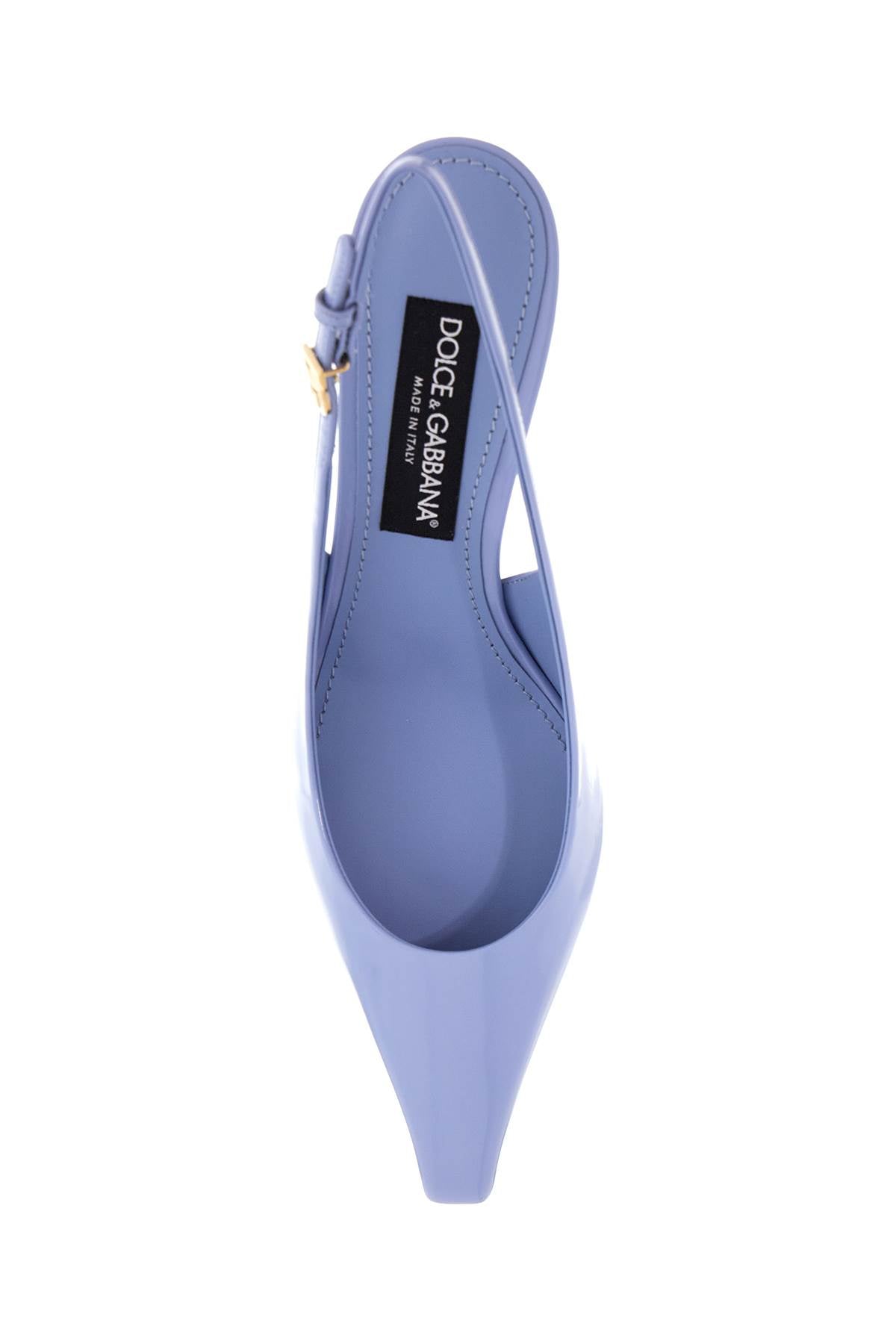 Dolce & Gabbana glossy leather slingback dé