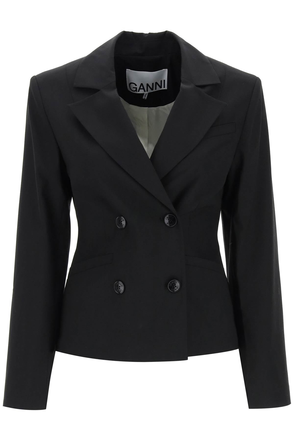 Ganni shaped double-breasted jacket