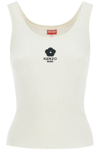 Kenzo ribbed knit tank top with spaghetti straps