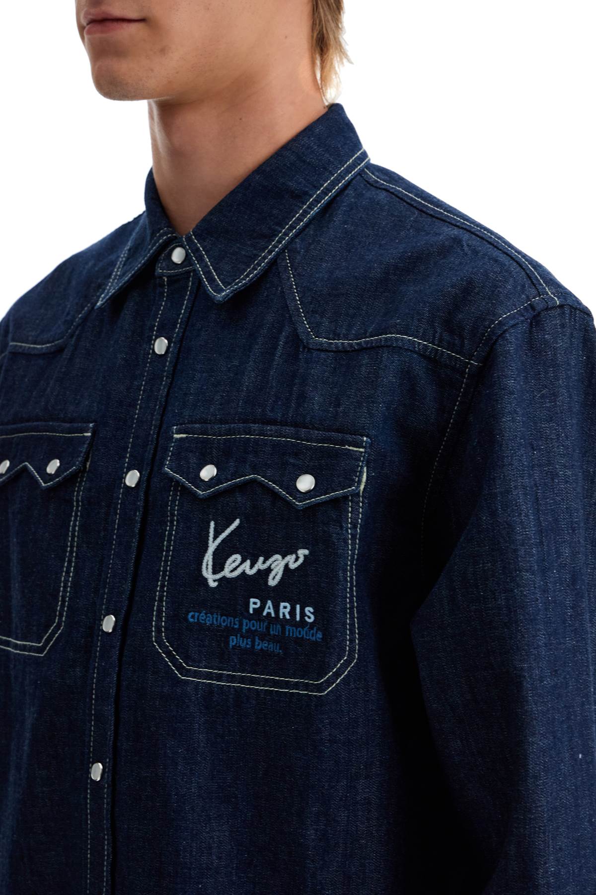 Kenzo denim western shirt for men