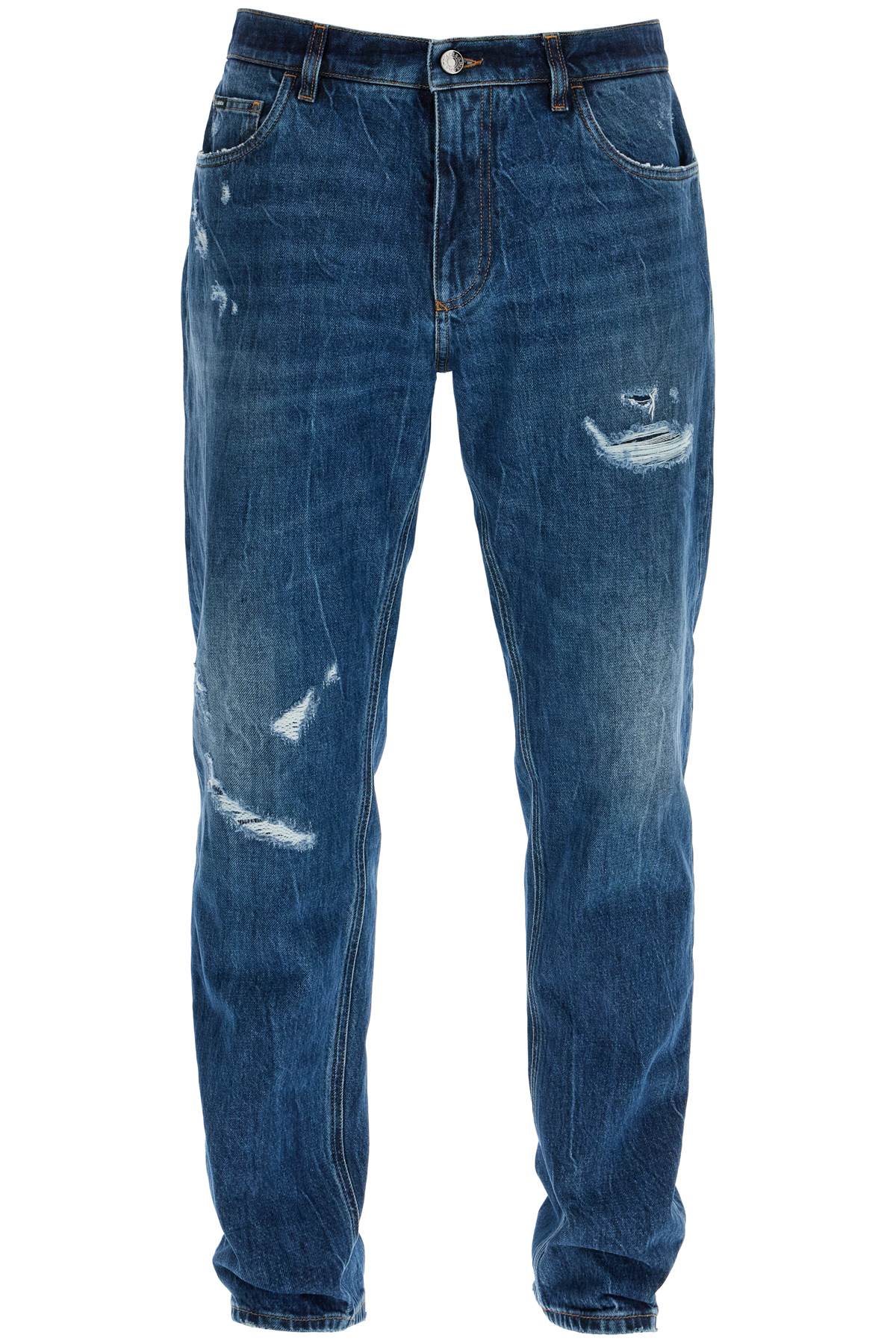 Dolce & Gabbana distressed denim loose fit jeans for