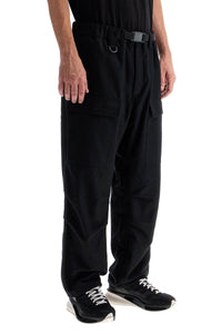 Y-3 flannel cargo pants for men