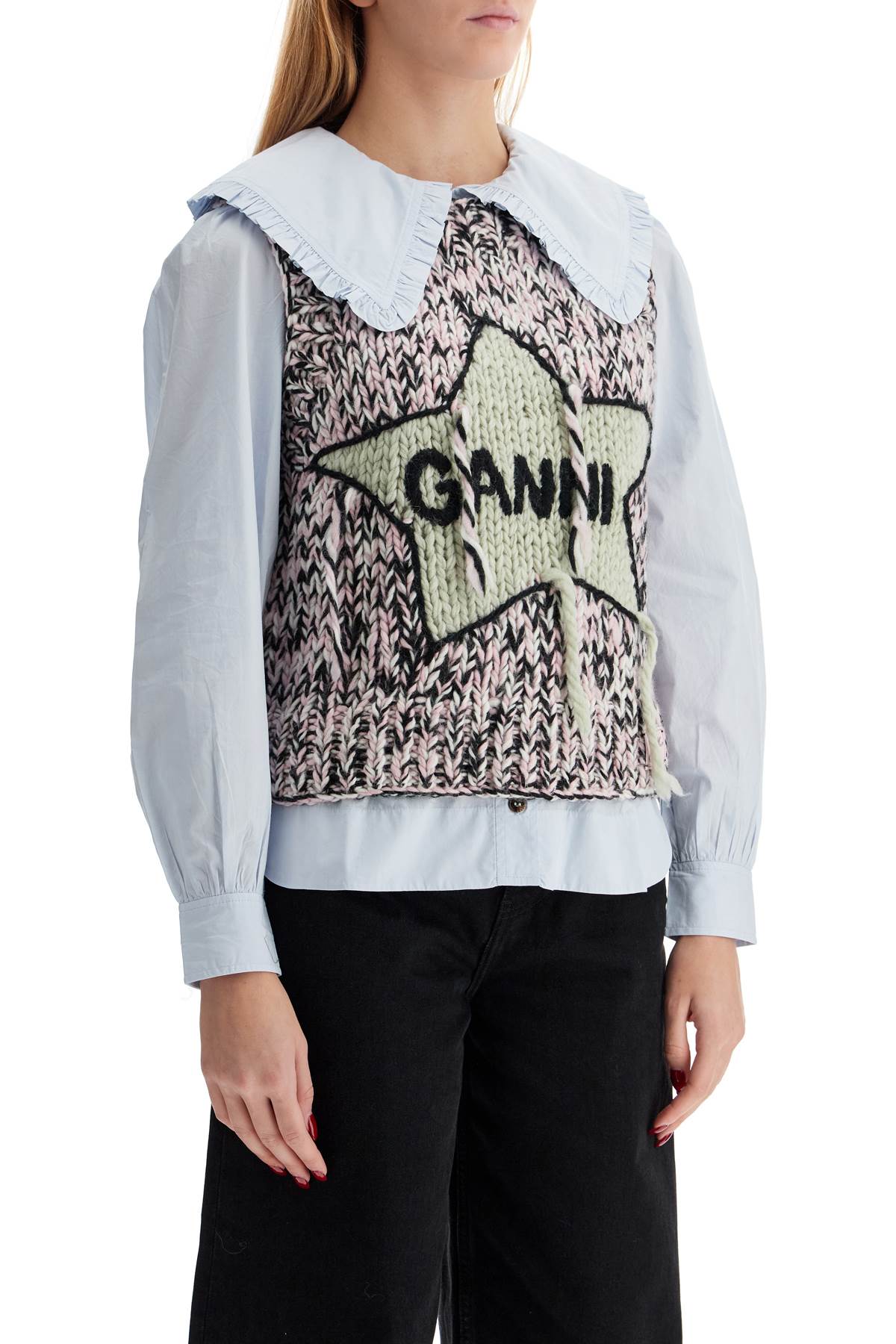 Ganni woolen vest with inl