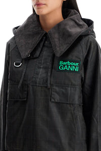 Barbour x Ganni checked cotton anorak with plaid