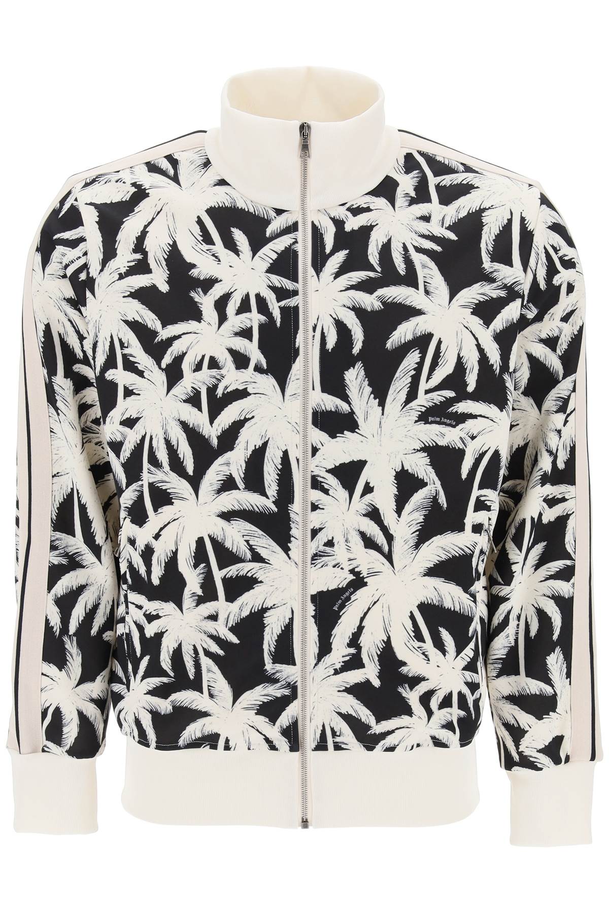 Palm Angels zip-up sweatshirt with palms print