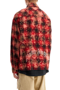 Palm Angels 'flannel shirt with curved logo