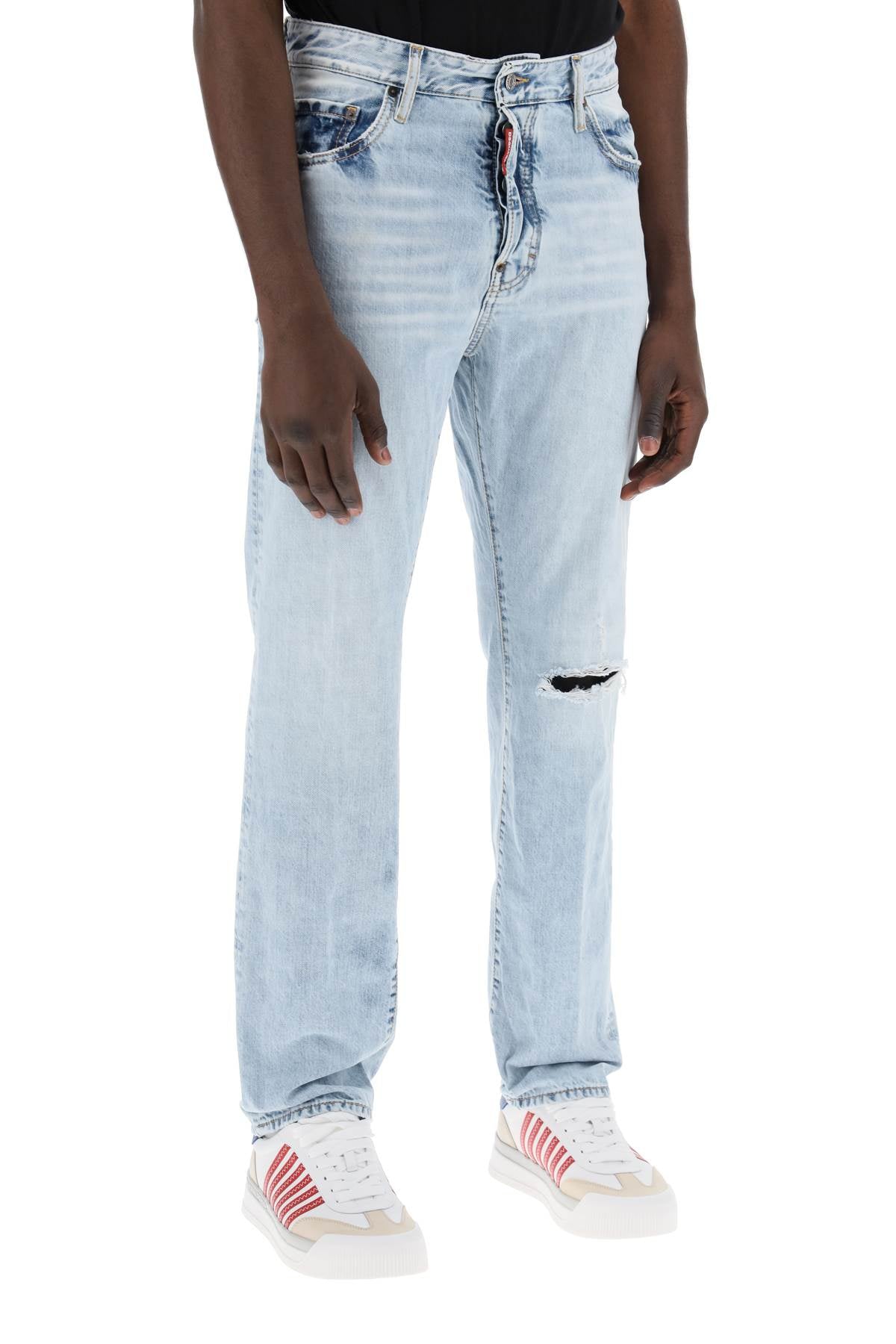 Dsquared2 light wash palm beach jeans with 642