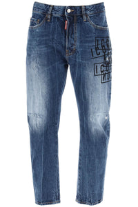 Dsquared2 "dark wash icon stamps bro jeans in