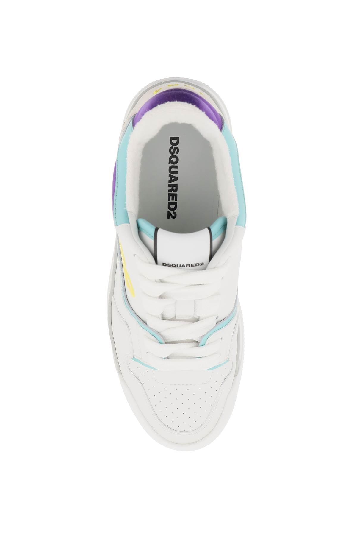 Dsquared2 smooth leather new jersey sneakers in 9