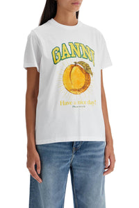 Ganni relaxed fit printed t-shirt