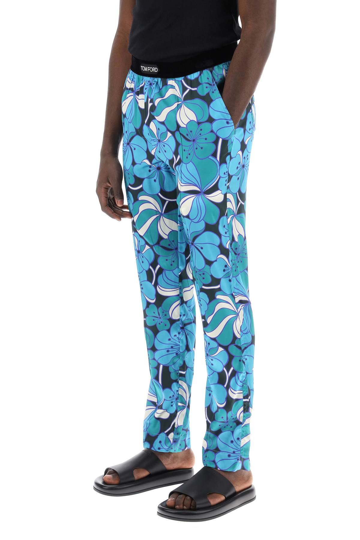 Tom Ford pajama pants in floral silk