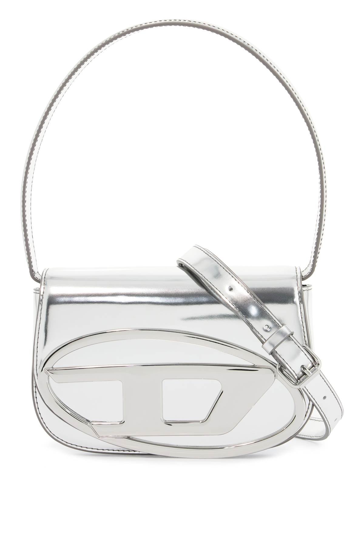 Diesel 1dr mirrored leather shoulder bag