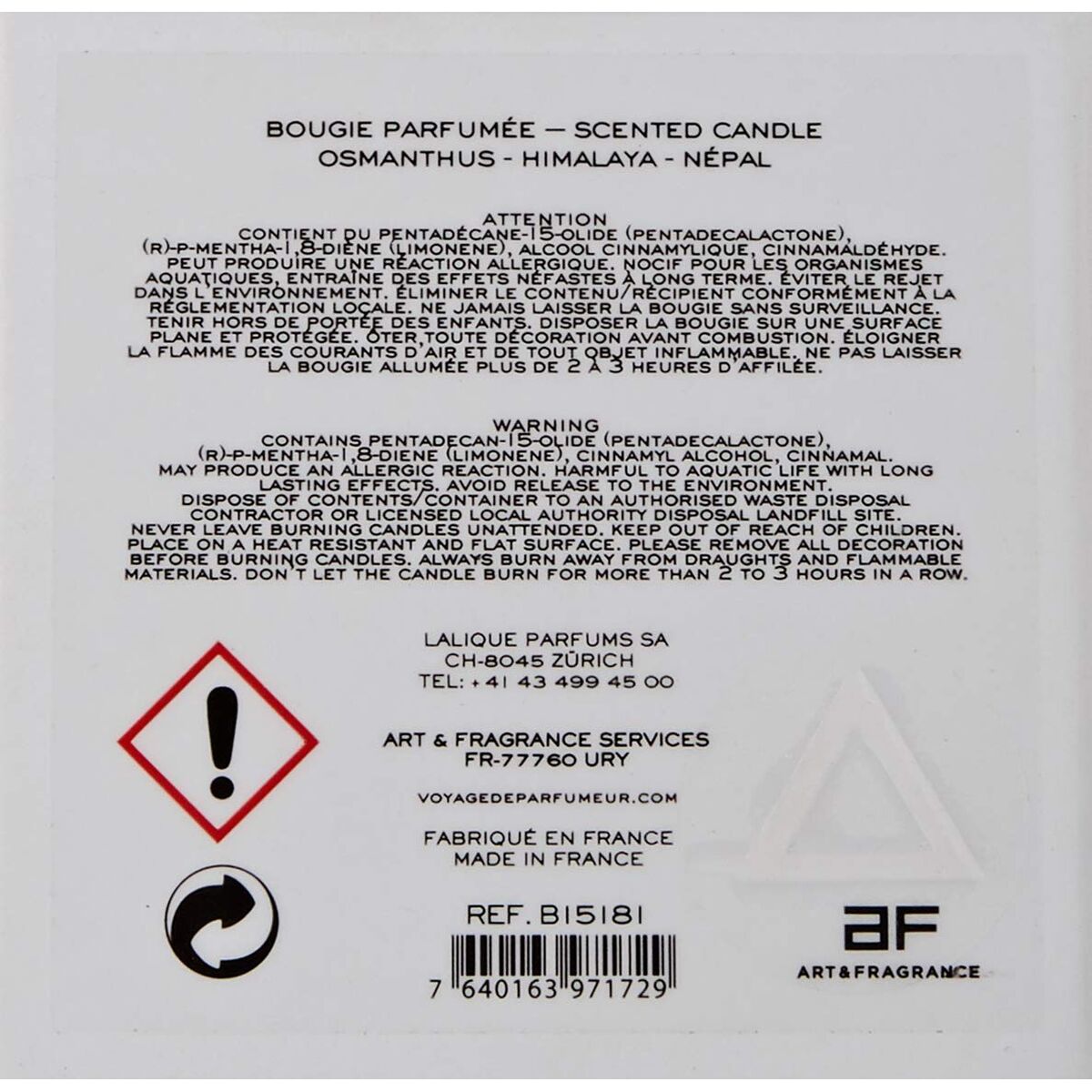 Scented Candle LaliqueBeauty, Perfumes and fragrancesLaliqueSTIILI